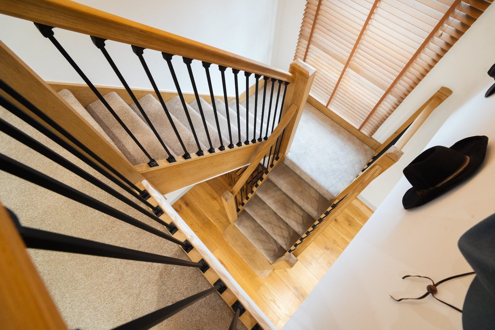 Oak and iron staircase